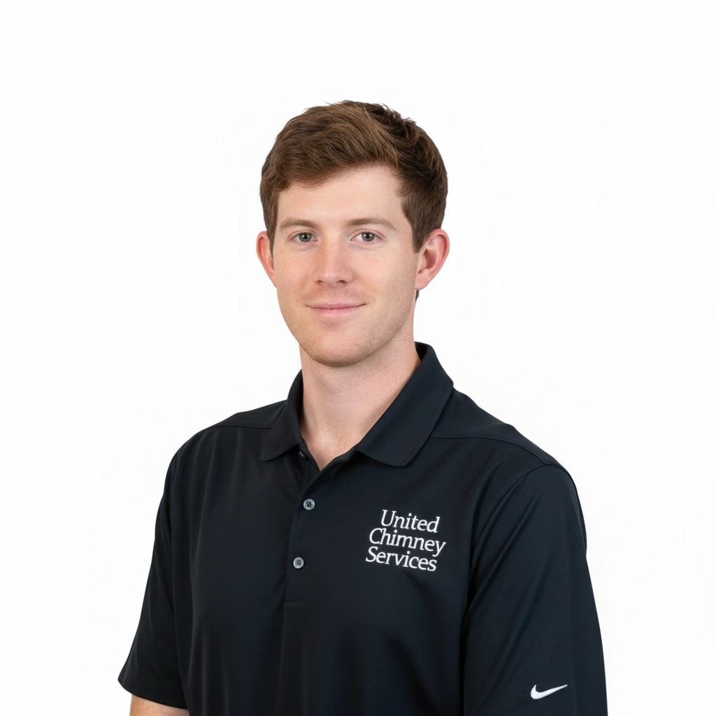 Daniel Ward, owner of United Chimney Services, wearing company branded uniform